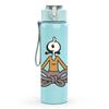1PC Meditation Stick Figure Cartoon 750ml Color Plastic Sports Water Bottle Leakproof Flip Straw Lid Suitable for Sports Office Home Use