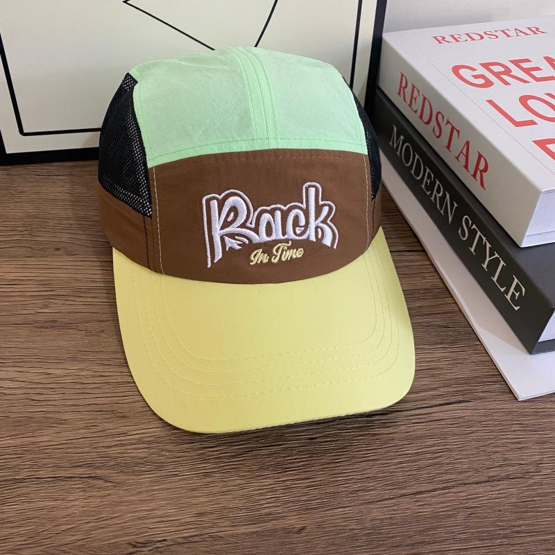 Унисекс Корейский Стиль Быстросохнущая Сетчатая Бейсболка с Регулируемым Шнурком и Плоским Козырьком M (56-58cm)