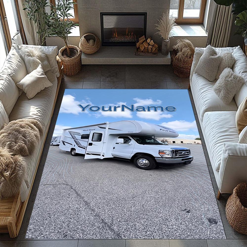 Kw Heavy Trucks Personalized Name Floor Rug Office Rug Suitable for Living Rooms Foyer Outdoor Hallway Anti-slip Rug Anime Office Decor