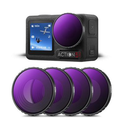 Sada filtrů Concept ND pro DJI Osmo Action PRO s neutrálním filtrem, filtrem a ochranou objektivu, optickým sklem AGC, ochranným filtrem s vysokou propustností