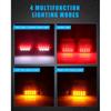 Rechargeable Wireless Reflective Lens Truck Taillights Brake Lights LED Trailer Rear Tail Turn Signal Lamp Caravan Camper Lorry