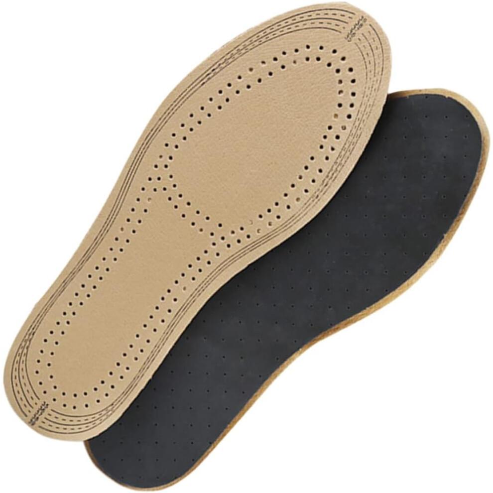 Leather Shoes Insoles Breathable Pigskin Replacement Enhanced Arch Height Ultra Thin Absorption Insoles