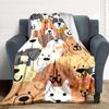 1pc Dogs Puppies Blanket, Lightweight Flannel Throw Blanket for Sofa, Bed, Travel, Camping, Living Room, Office, Couch052