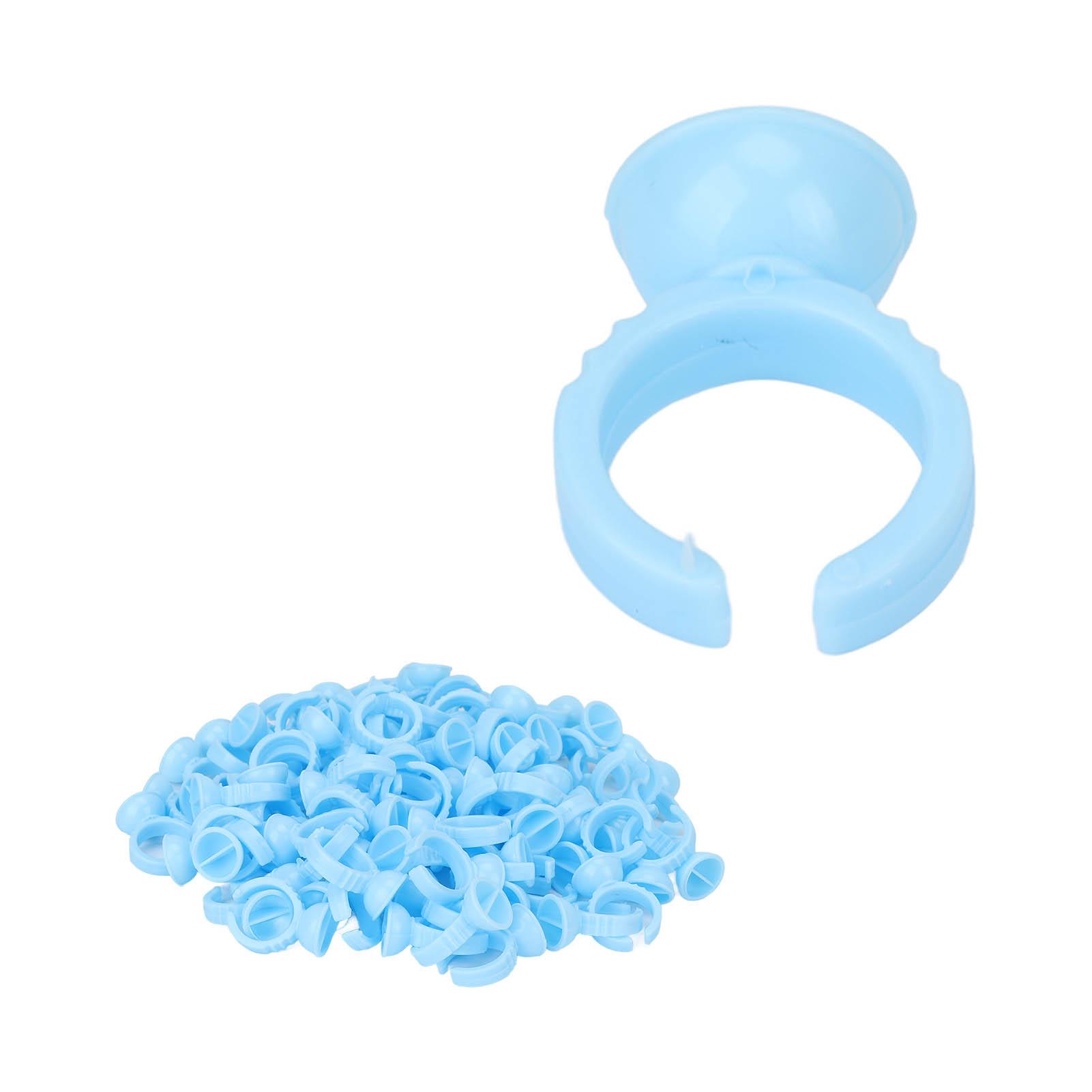 

100 шт. Цветочные клеевые кольца одноразовые ресницы наращивание ресниц клей чашки принадлежности держатель для ресниц