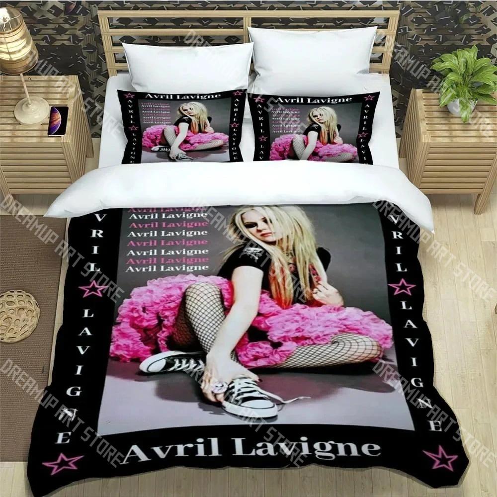 Fashion Music Singer Avril Lavigne Bedding Set Single Twin Full Queen King Size Bed Set Kids Bedroom Duvetcover Set