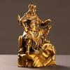 Reading Gong All Loyalty Yu Guan Er Ye Home Study Office Desktop Decoration Small Copper Statue