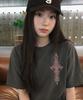 GRAVER [Unisex]Sim Cross Short Sleeve T-Shirt_Charcoal