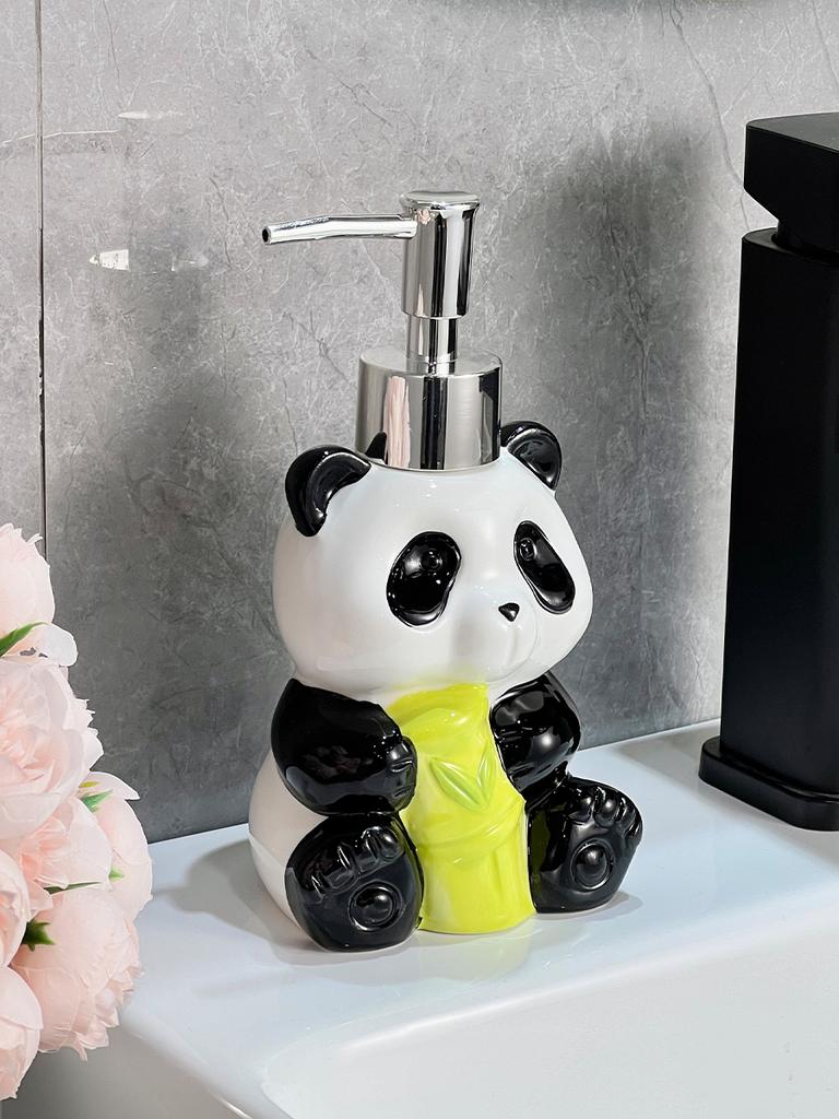 Panda Ceramic Hand Wash Bottle Toilet Shower Gel Laundry Detergent Press Dispensing Bottle Soap Dispenser Bathroom Accessories