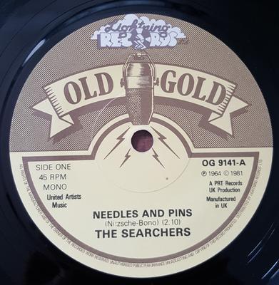 7inch Record SEARCHERS - Needles And Pins OG9141 Lightning Recor 1981 UK Rock Used