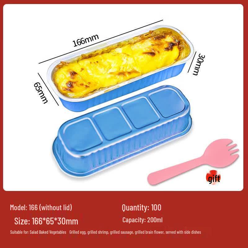 Disposable Golden Thickened Aluminum Foil Baking Containers with Lids