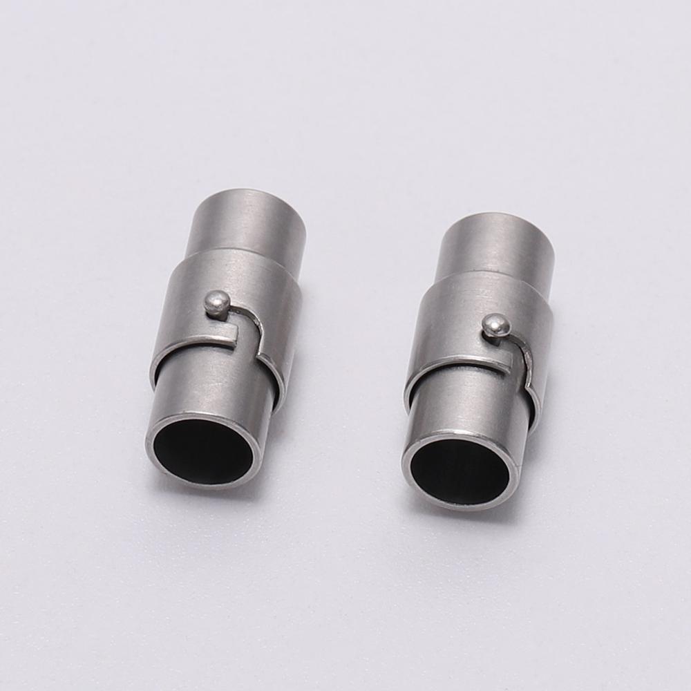 10pcs/lot 3 4 5 6 8 10mm Strong Magnetic Clasps With Locking Mechanism Leather Cord End Cap Connectors For DIY Jewelry Making