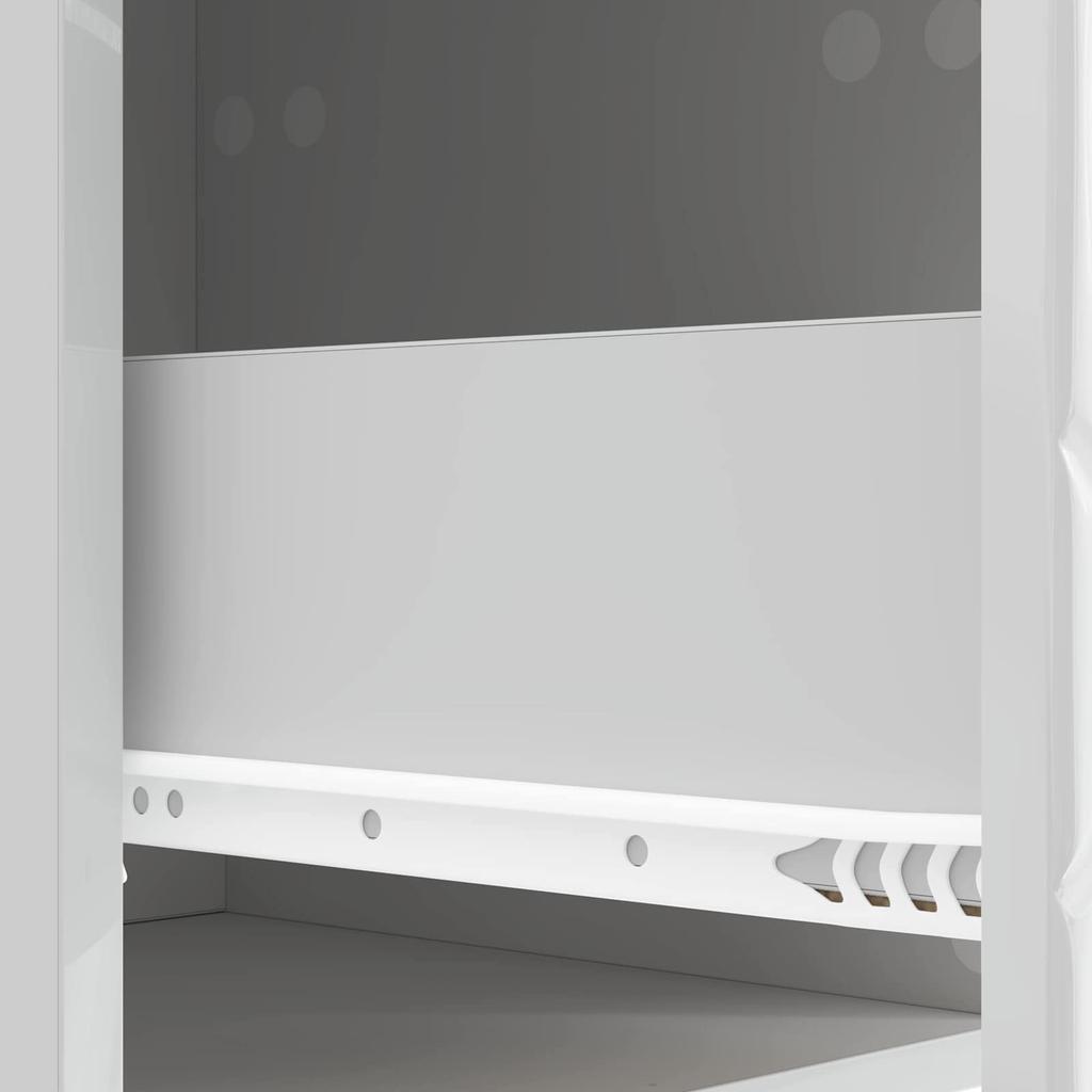 Wall Mounted Nightstand High Gloss White 34.5 x 33 x 40 cm