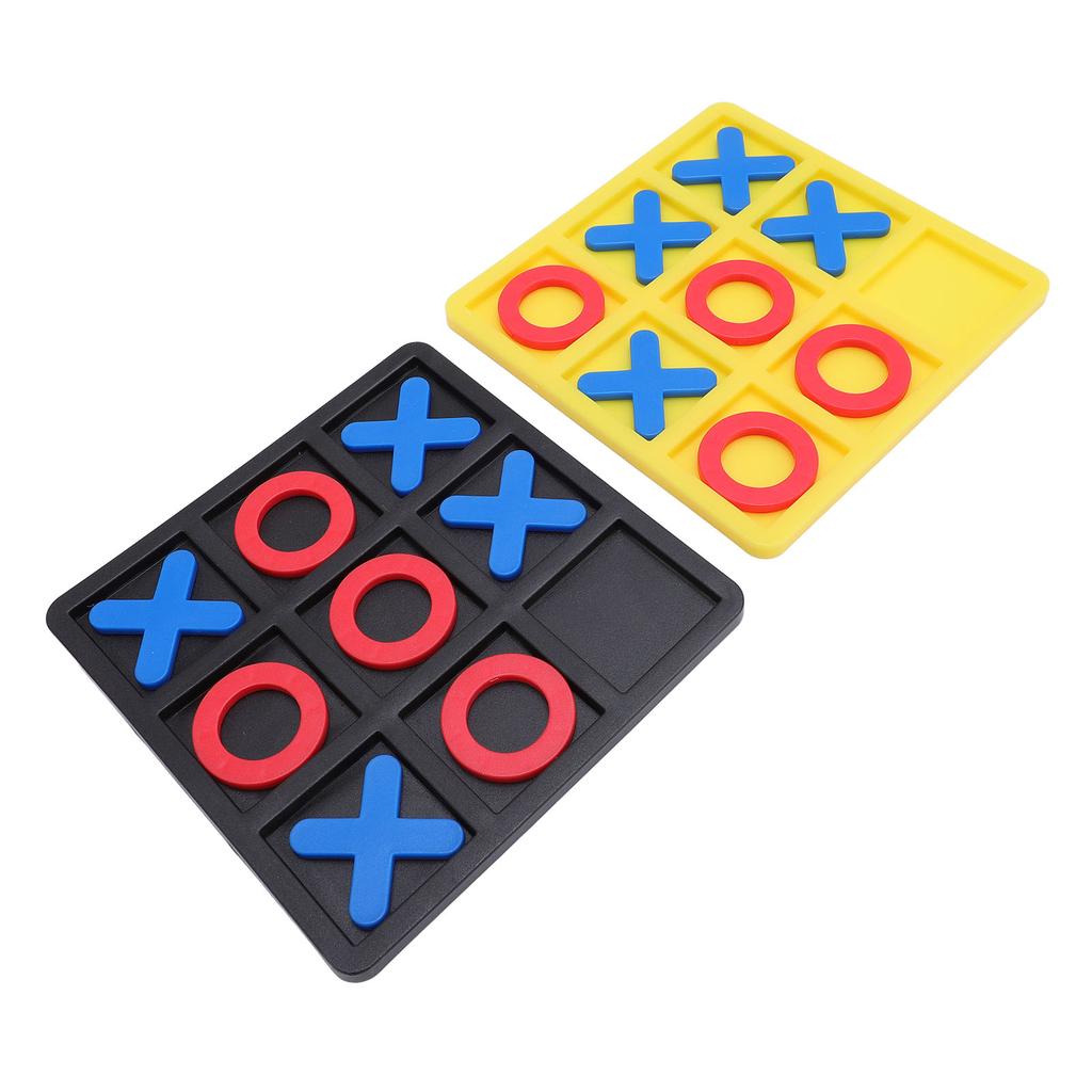 2Set XO Board Game Plastic Classic XO Chess Board Game Indoor Party Game with X and O Pieces for