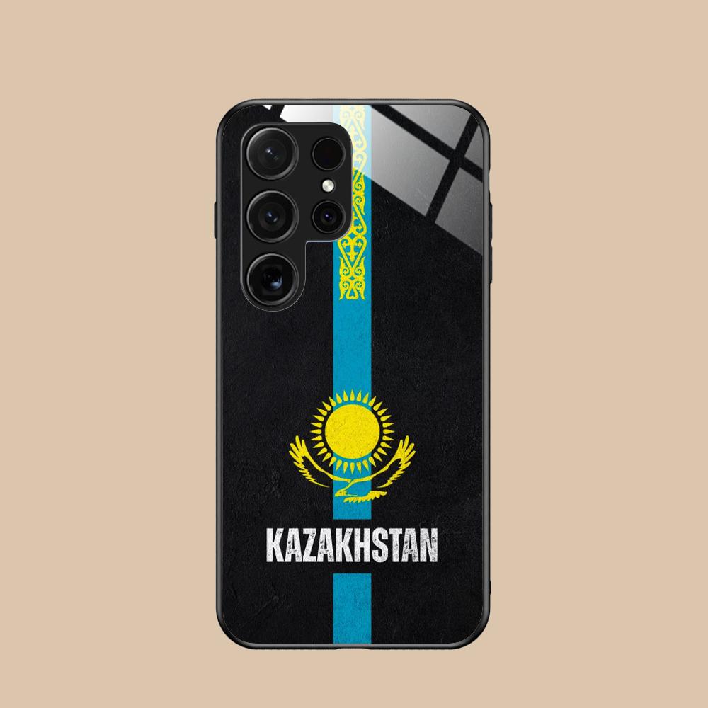 

Kazakhstan Flag Mobile Cell Phone Case for Samsung Galaxy S26 S25 S24 S23 S22 S21 S20 Note20 Plus FE Ultra Glass Colorful Cover Galaxy Note20 Ultra