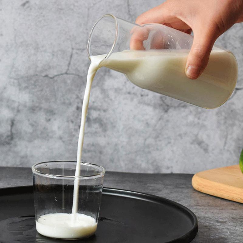 YOMDID Szklanka Zestaw Szklanek do Zimnych Napojów Szklanka do Wody Karafka na Wodę ze Szklanką Sok Mlecznik Trwałe Szkło Borokrzemowe Naczynia do Napojów