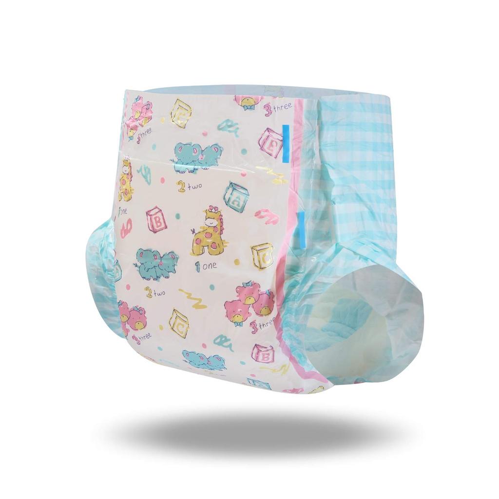 LittleForBig Adult Diapers Cute Animal Designs [Zoo] Animal Party Diaper Pants 2-Pack [L]