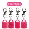 High Quality Practical Silicone Keychain Cap Portable Durable Holder Keychain Compatible For Lip Balm Lipstick Storage Cap