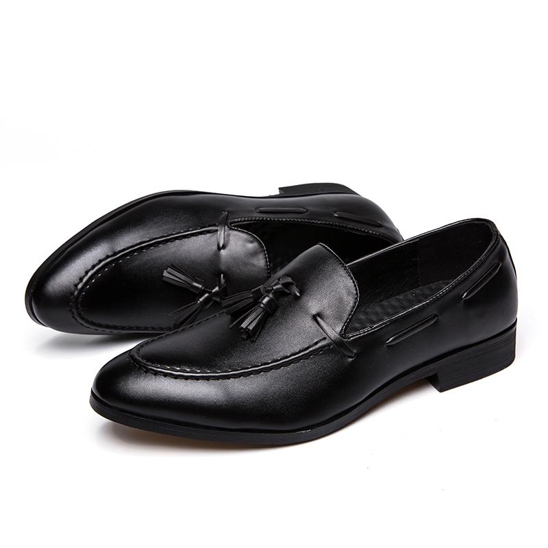 Social Shoe Male Formal Leather Shoes Men Casual Tassels Business Loafers For Man Dress Shoes Comfortable