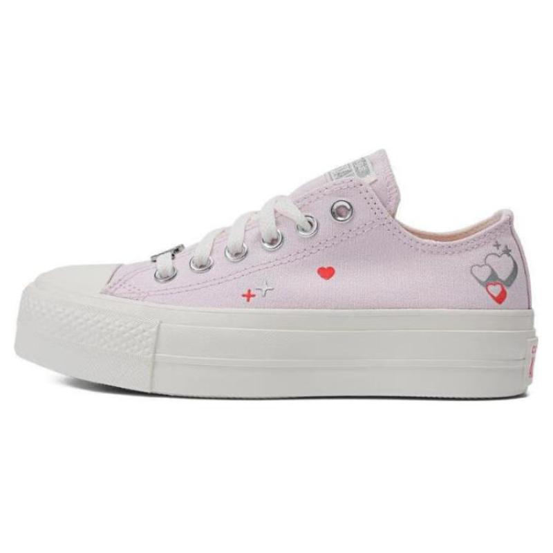 Converse Chuck Taylor All Star Versatile Comfortable and Simple Warm and Non-Slip Low Top Board Shoes Women's Pink