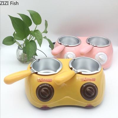 Electric Heating Candy Chocolate Melting Pot Chocolate Fountain DIY Kitchen Tool with Heart-shape Mold for Soap Making