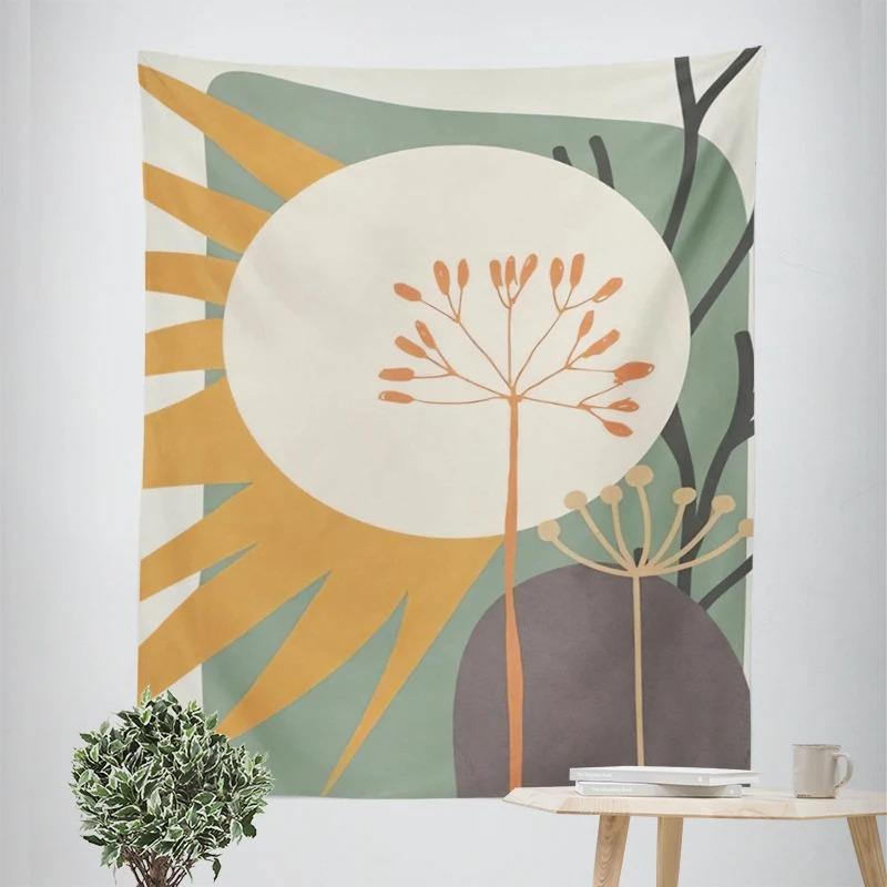Simple Illustration Style Decorative Tapestry Home Wall Decoration Office Living Room Tapestry
