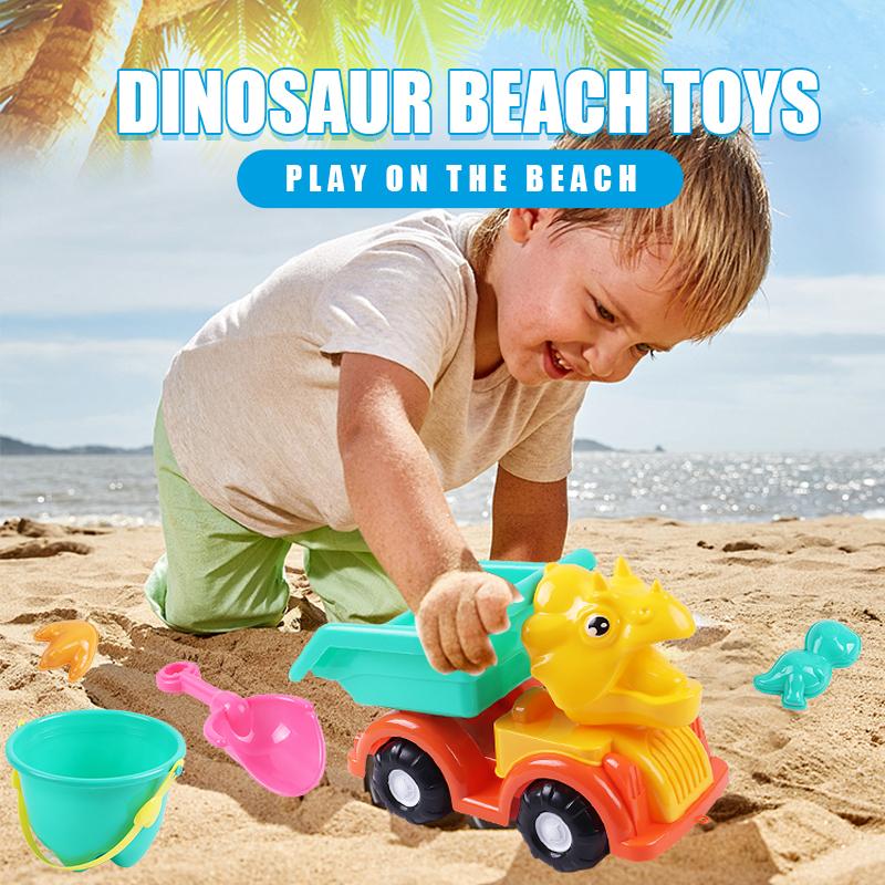 Children's Beach Toy Set Baby Playing In Water W/ Sand Shovel Beach Bucket Sand Truck Funny Swimming Pool Game Random Color