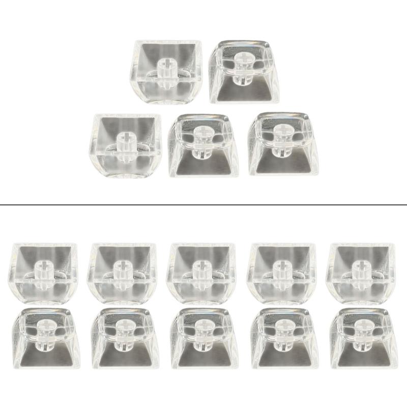5/10PCS 1U Keycaps, Transparent with Backlit Stain Resistant Enhances Typing For Mechanical Keyboards