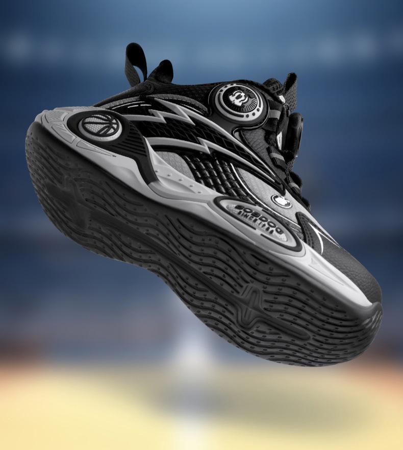 Bobodou Boys' Winter Basketball Shoes: Warm Velvet, Anti-slip, Casual Sports Shoes, Two-layer Cotton.