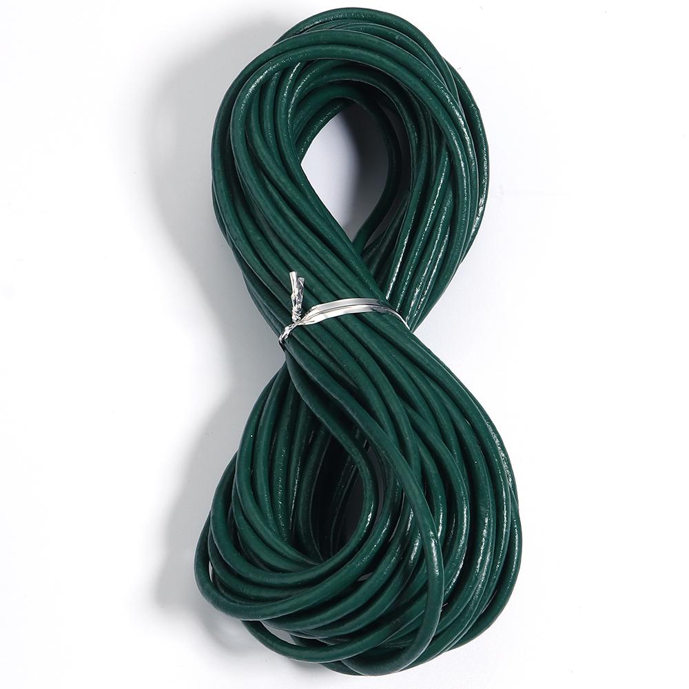 10yards/lot Genuine Leather Cord Dia 1/1.5/2/3mm Colored Round Leather Rope For DIY Bracelet Necklace Jewelry Making Accessories