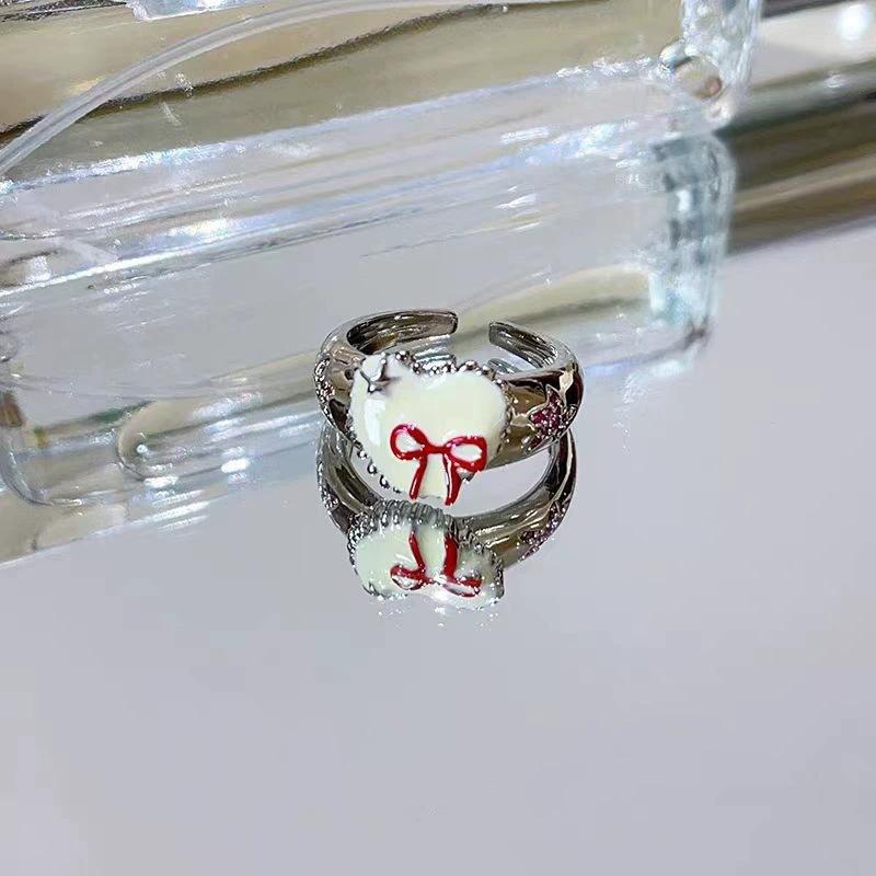 Tide Temperament Sweet Niche Versatile Design Ring Daily Commute Index Finger Ring