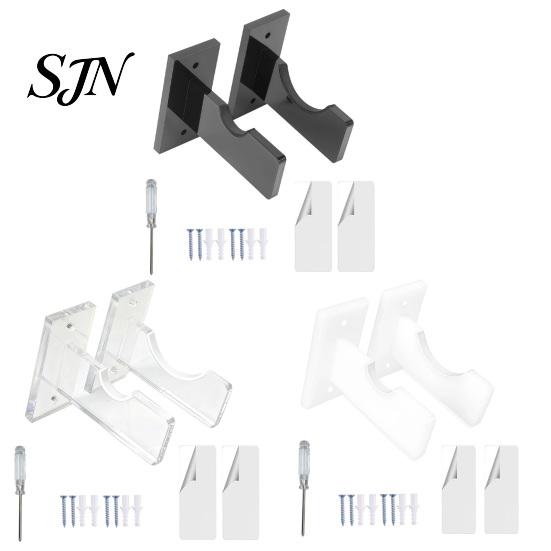 Acrylic Storage Rack 2PCS Baseball Bat Display Stands, Wall Mount Space Saving Holder Holders, Soft Lining Protection Organizers for Sports