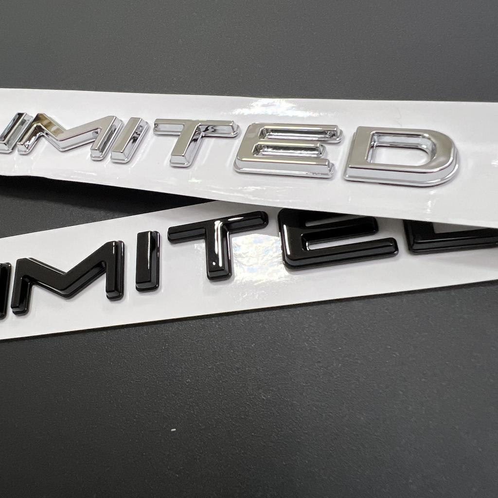 LIMITED Car Letter Emblem, 3 Sizes, 2 Colors, 3D ABS Sticker for Jeep Car Exterior ALU1