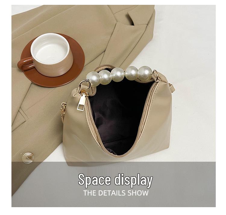 Elegant Women's Pearl Handbag 2025: Chic Chain Shoulder Crossbody with Simple Texture