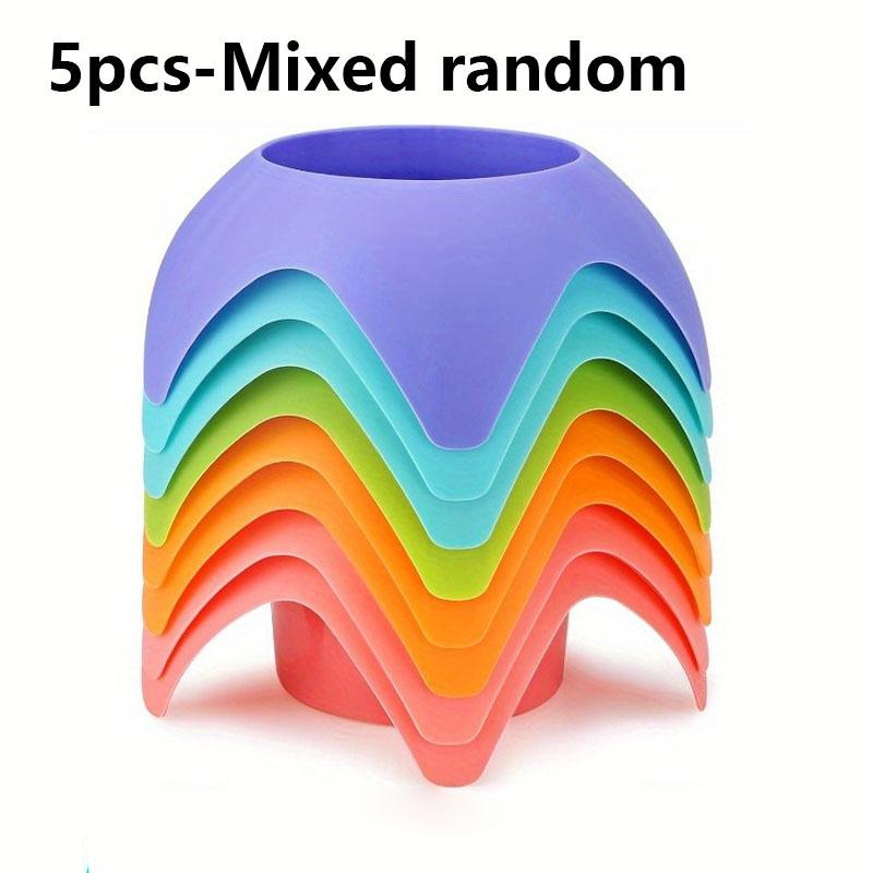 

1pc/Set of 5 Mixed Color Beach Coasters - Plastic Trays for Drinks, Cell Phones and Accessories