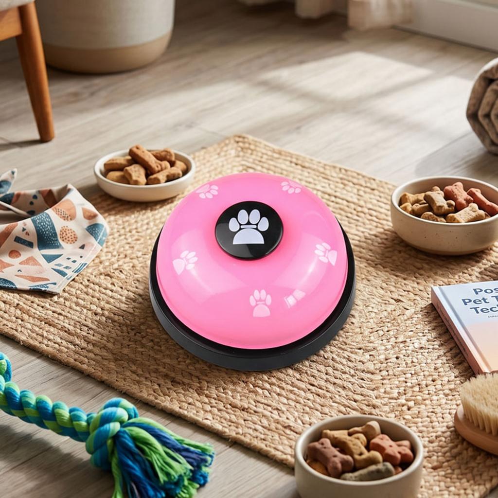 2pcs Dog Training Bell With Anti Slip Base for Pet Exercise Toilet Training Bell Ring to Go Outside Communication Red