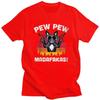 Custom Cool Frenchie Pew Pew Madafakas French Bulldog T Shirt Unisex Short Sleeve 100% Cotton T-shirt Casual Tees Streetwear Tshirt