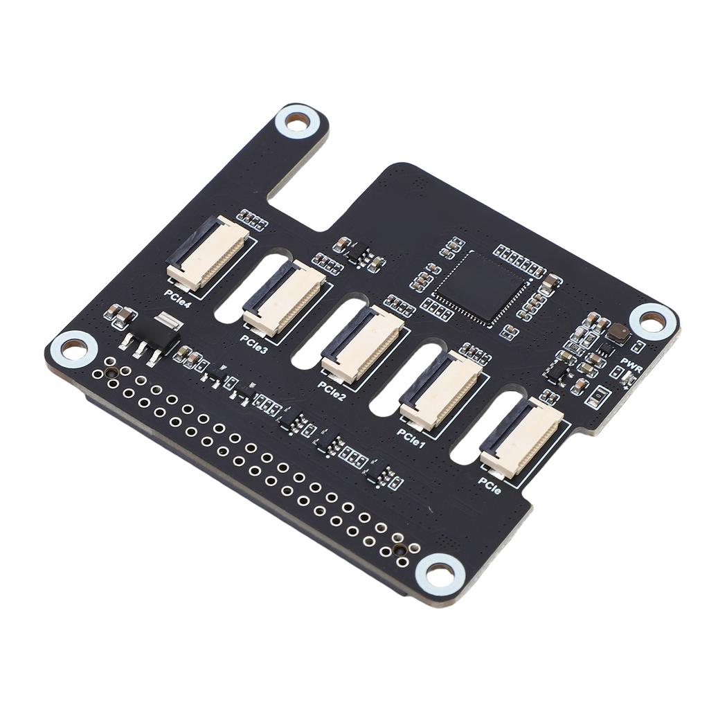PCIe To 4 Ch PCIe FFC Adapter Board Fit for RasPi 5 PCIe Gen2  Pansion Module with 4 FFC Connectors Supports Multiple PCIe HAT  Ing