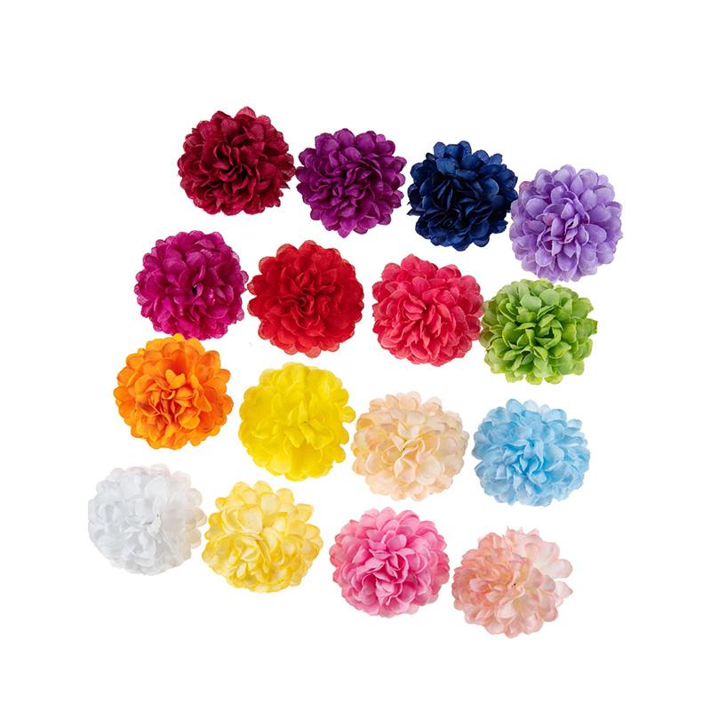 5CM 10pcs Multi-Layer Silk Chrysanthemum Heads Artificial Flowers Cheap for Home Wedding Decoration Diy Wreath Bride Bouquet