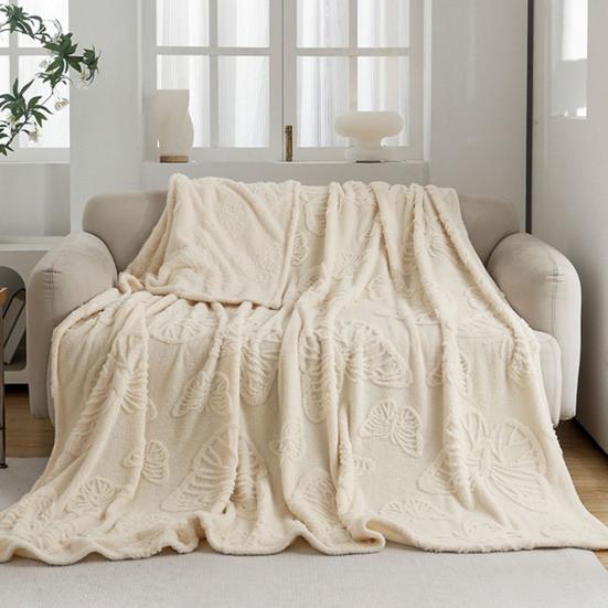 3D Butterfly Baby Blanket Double-Sided Flannel Soft Throw Blanket Fluffy Infant Toddler