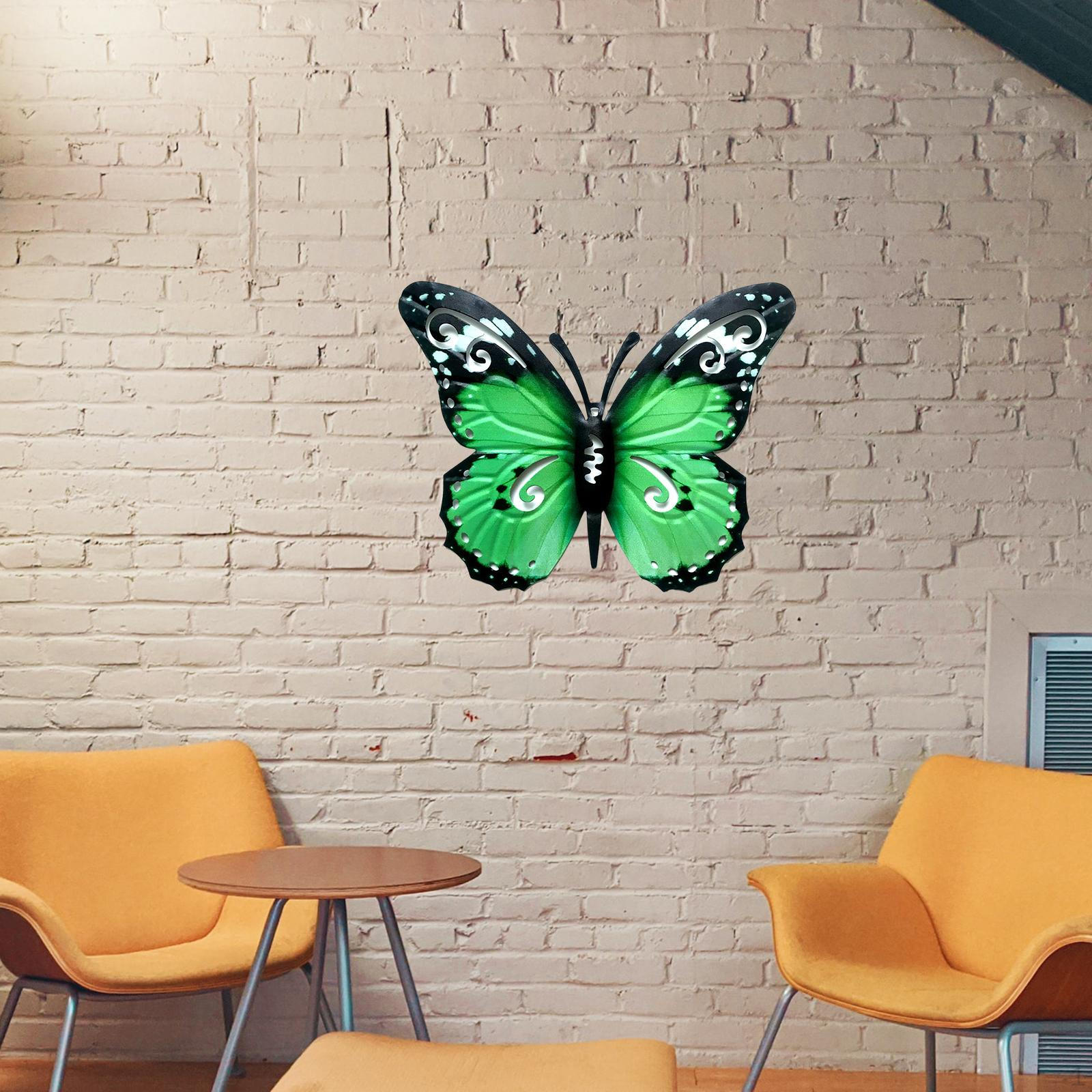 

Butterfly Hanging Sculpture, Decorative Craft Artwork Vivid Anti Rust Ornament Metal Wall Decor for зелений