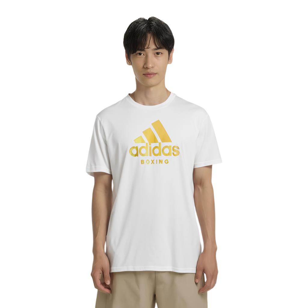 Adidas Breathable Comfortable Printed Casual Sports Short Sleeve T-Shirt Men Tops White ADICTB