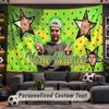 Wall Hanging Tapestry Custom NameAlex Warren Pattern Personalized Printed Fabric Wall Decor