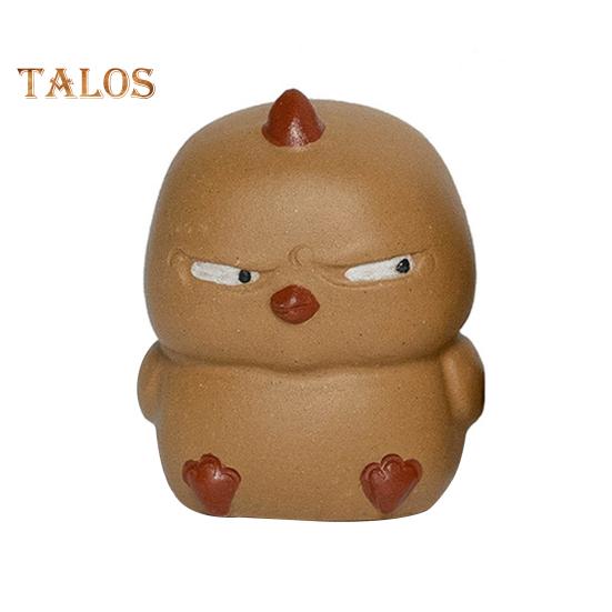 Angry Chicken Tea Pet Fialová hlína Ručně vyrobená figurka ptáka Čajové doplňky Kung Fu Čajová ozdoba pro milovníky čaje Domácí dekorace
