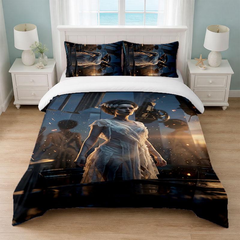 Bride of Frankenstein Bedroom 3Pcs Bedding Set Soft Bed Sheet Pillowcases Home Bedding Decoration