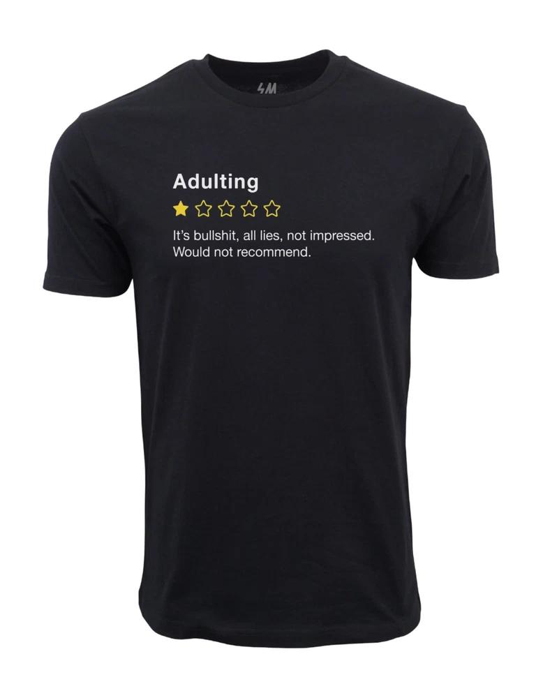 Adulting Its Bs All Lies Not Impressed Graphic T Shirt S