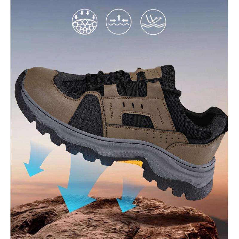 Herren Outdoorsport-Schuhe Anti-Rutsch Freizeit Atmungsaktiv Bergsteigerschuhe Große Größe Bequem Gummi-Außensohle Alle Jahreszeiten
