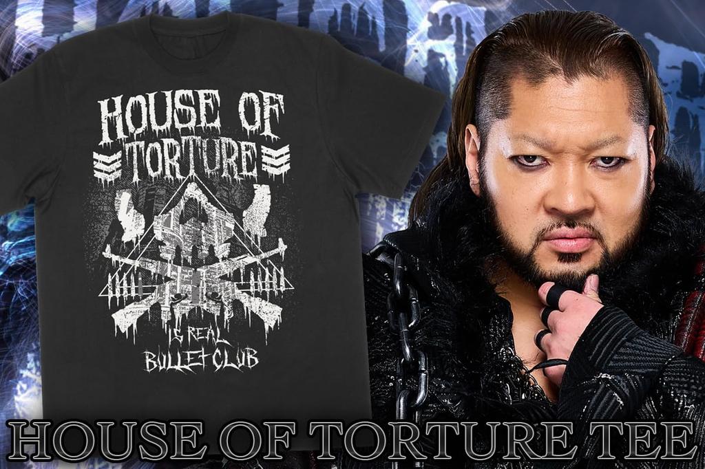 New Japan Pro-Wrestling HOUSE OF TORTUREREAL BULLET CLUB T-Shirt, Größe S, 6353103359