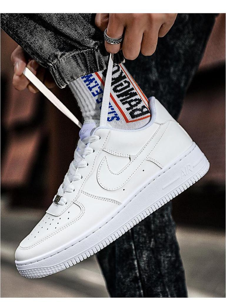 AJ 2024 Herren Air Force One Freizeit-Sneaker - Vielseitig, Dicksohlig, Weiße Schuhe für Paare