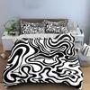 Abstract Black White Pattern Decor Multiple Sizes Kid'S And Adults' Bedroom Exquisite 3Pc Bedding Set, Gift