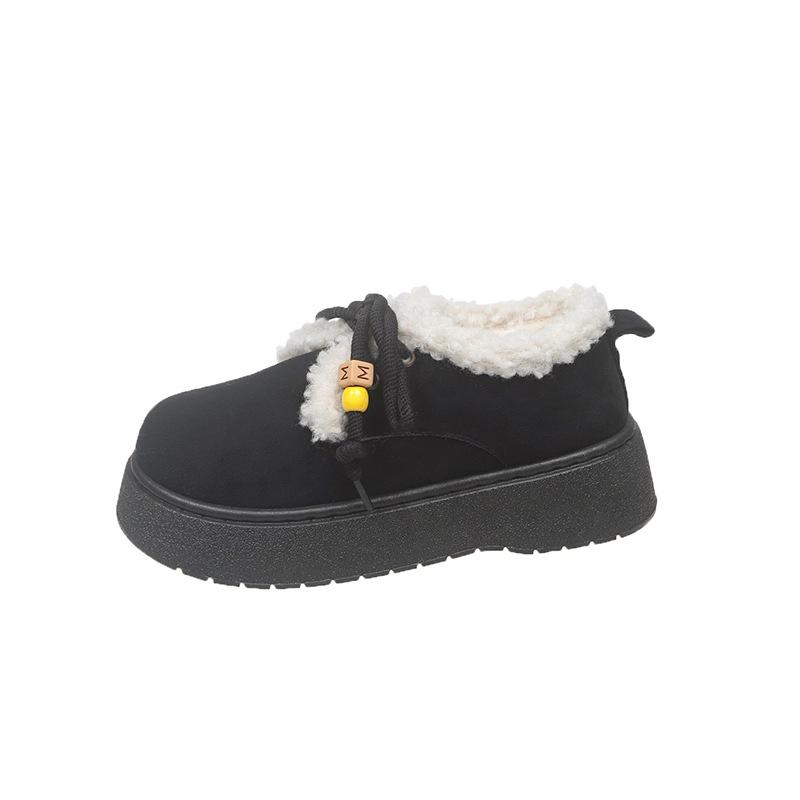 2025 new large size winter autumn and winter comfortable lace-up warm fashion large size snow boots women's shoes versatile outer wear